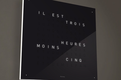 horloge lettres