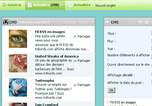 Netvibes flux RSS
