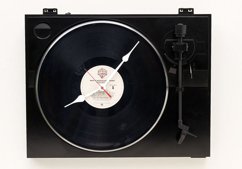 Horloge platine vinyle