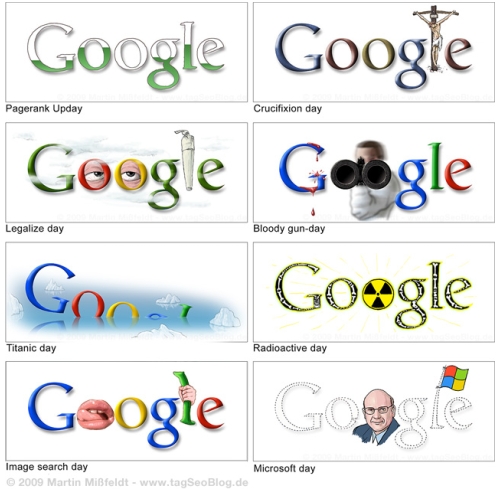 Logos Google insolites non officiels