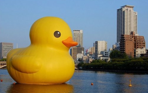Canard jaune géant