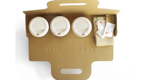 transport de 4 gobelets pour le café