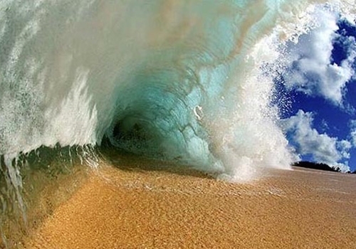 vagues en tube