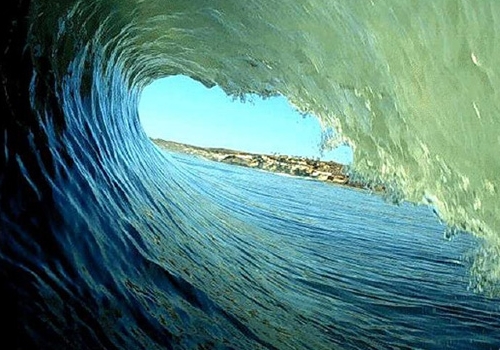 vagues en tube