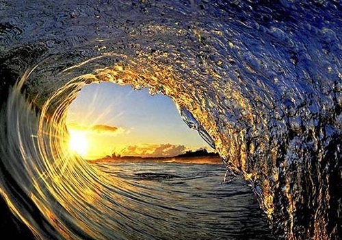 vagues en tube