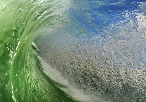 vagues en tube