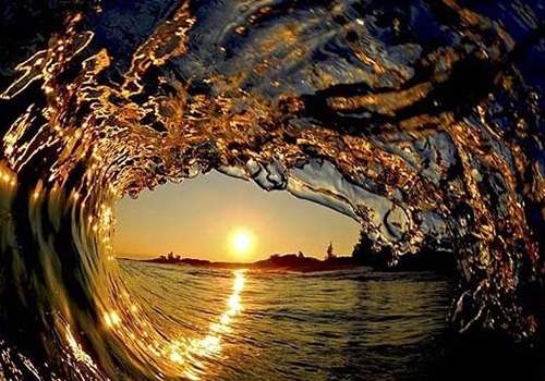 vagues en tube