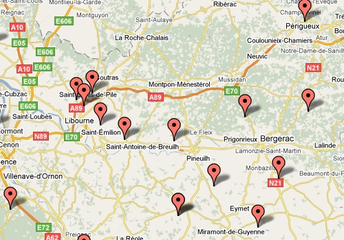 carte Dordogne
