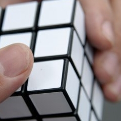 Photo : Rubik's cube blanc