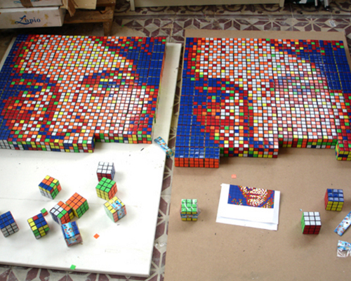 Portrait en Rubik's Cube