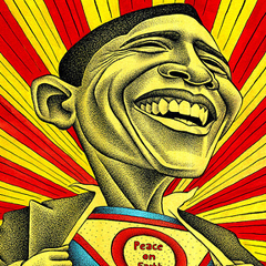 Obama superman by Ben Heine