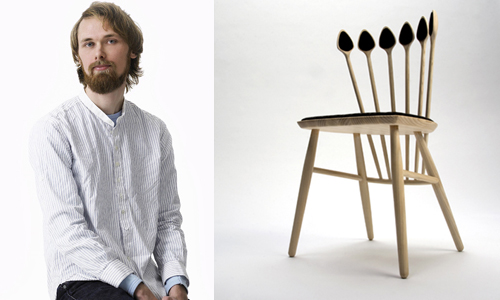 Jonas Lyndby Jensen et sa chaise de cuillers
