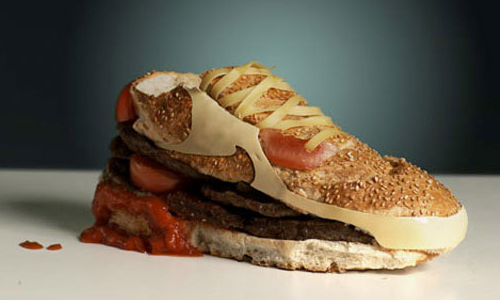 le hamburger à vos pieds