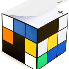 Photo : Bloc-notes Rubik's cube