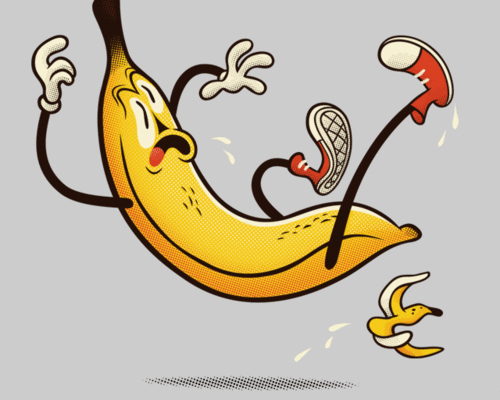 peau de banane glissante
