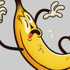 Photo : Banane glissante