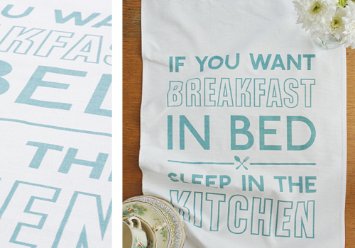Si vous voulez le petit déjeuner au lit, dormez dans la cuisine.