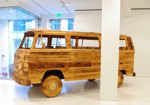 camionnette VW combi en bois