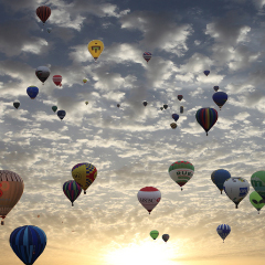 Décollage de montgolfières