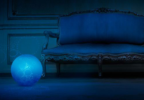 boule de lumière bleue