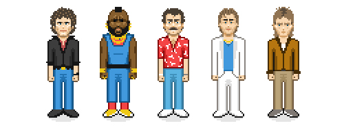 pixel art Héros des années 80