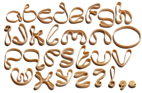 alphabet Rubber Band Font