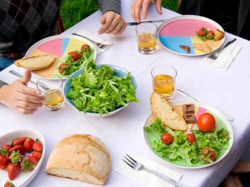 photo concept : assiette ou roue de la nutrition