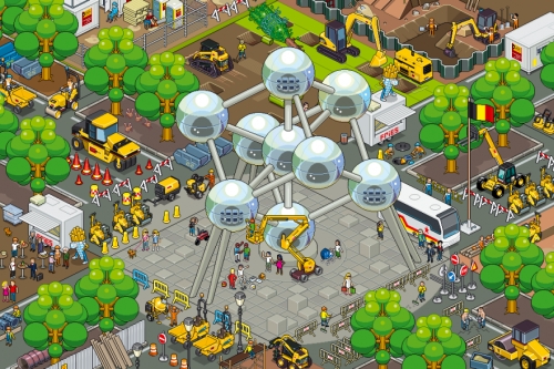 Atomium de Bruxelles par Eboy