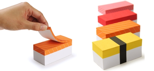 photo des post-it sushis