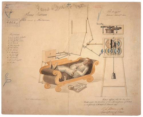 plan et brevet d'une invention du XIXième siècle