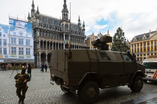 Brussels Lockdown sur la Grand Place de Bruxelles