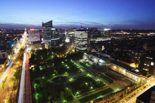 photo extraite du livre Bruxelles la nuit, vue des toits