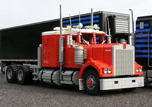 un camion en Legos