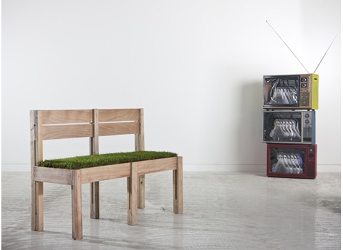 photo : de l'herbe pour s'asseoir avec Mow Chair