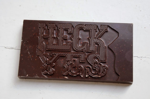 photo du chocolat typographié ...