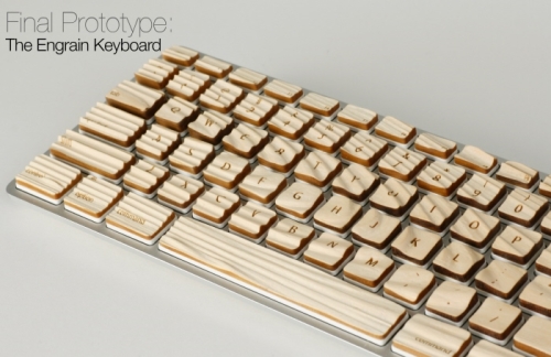 photo du clavier tactile Engrain en bois