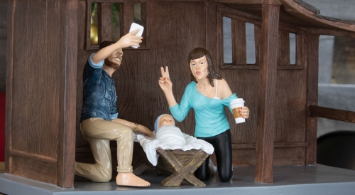 Photo de la Crèche Hipster de Jésus pour Noël