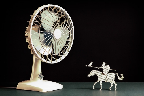 Don Quichotte et le ventilateur