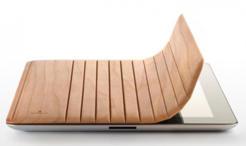 photo de l'étui pour iPad 2 en bois
