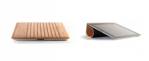 photo de l'étui pour iPad 2 en bois