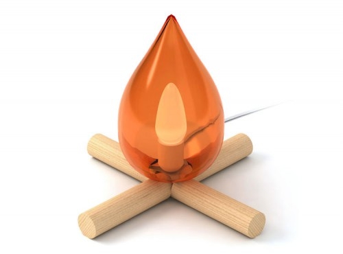 photo : lumière feu de bois