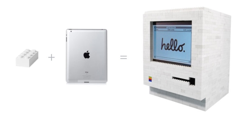 Brique Lego + iPad = Mac 1984 !