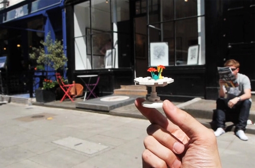 Briques Lego dans la ville
