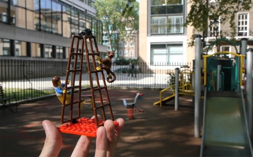 Briques Lego dans la ville