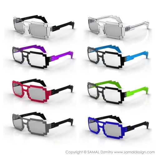 Photo des lunettes pixels