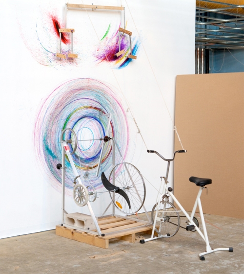 photo : le dessin à vélo