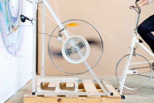 photo : le dessin à vélo