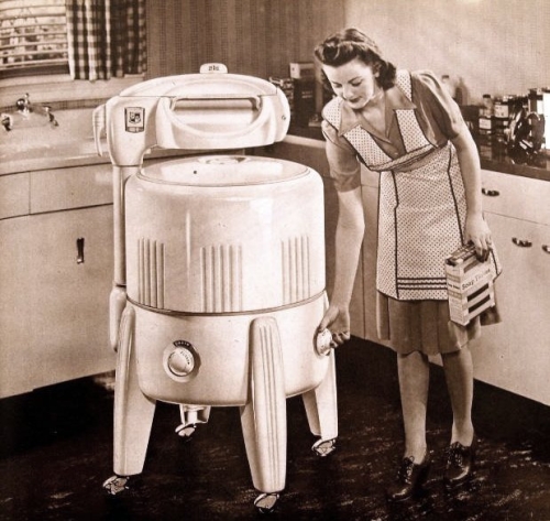Machine à laver dans les années 40