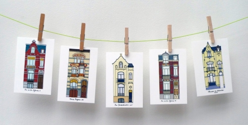 Façades de maisons à Bruxelles