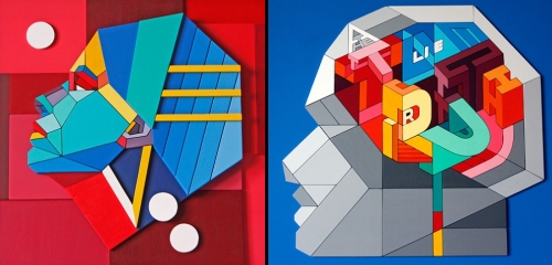 deux mosaïques par l'artiste russe Aske